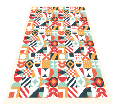 Symmetrisk mosaik Vinylmatta geometrisk - Tenstickers