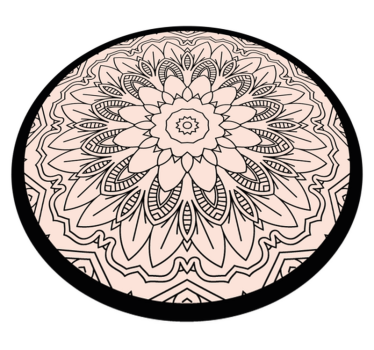 Visuell effekt cirkel matta geometriska mattor - Tenstickers
