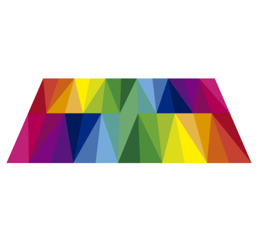 Regnbåge trianglar geometriska vinylmattor - Tenstickers