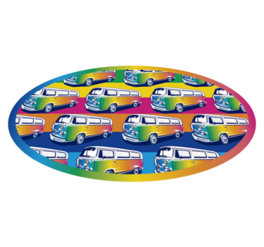 Retro fordonsparad Andra Vinylmattor - Tenstickers