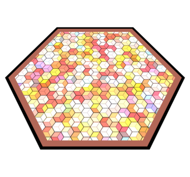 Hexagonalt spektrum Vinylmatta geometrisk - Tenstickers