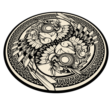 Detaljerad mandala Vinylmatta Mandala - Tenstickers