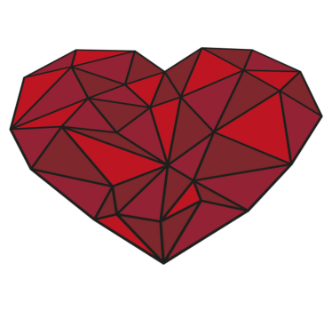 Geometriska hjärta geometriska mattor - Tenstickers