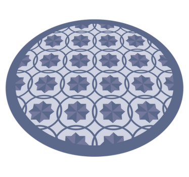 Symmetriska geometriska mönster Vinylmatta geometrisk - Tenstickers