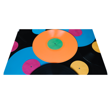Vinyl matta vinyl skiva flerfärgad retro matta - Tenstickers