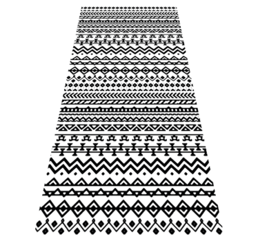 Tribal mönster dekor Vinylmatta Världskarta - Tenstickers