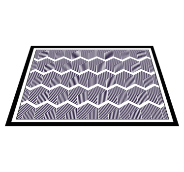 Kubistisk kontrast Vinylmatta geometrisk - Tenstickers