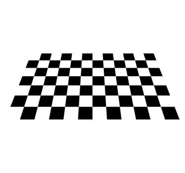 Svartvita plattor retro matta - Tenstickers