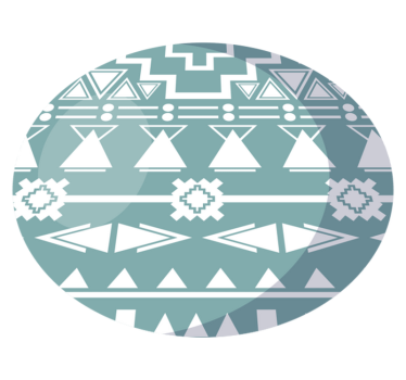 Stamgeometri Vinylmatta geometrisk - Tenstickers