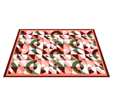 Geometriska färgglada tryck geometriska mattor - Tenstickers