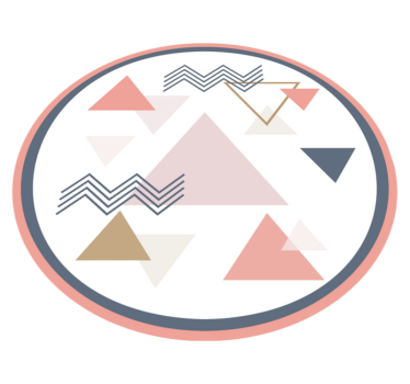 Geometrisk abstrakt cirkel Vinylmatta geometrisk - Tenstickers