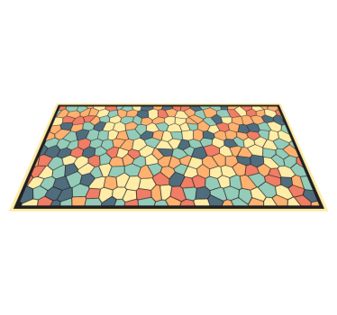 Färgglada mosaik kakel matta - Tenstickers