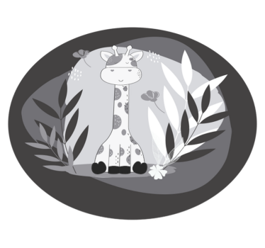 Giraff plantskola tema Vinylmatta daghem - Tenstickers