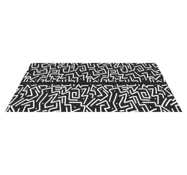 Abstrakt labyrint Vinylmatta geometrisk - Tenstickers