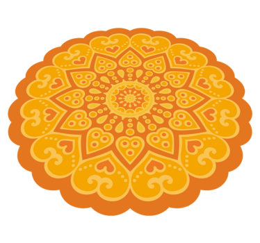 Mandala golv accent Vinylmatta Mandala - Tenstickers