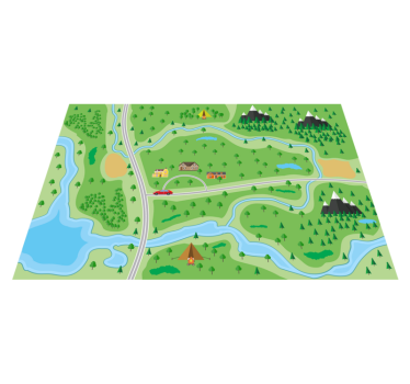 Bergsvägkarta vägmatta - Tenstickers