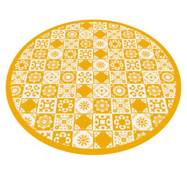 Utsmyckad cirkulär mosaik Vinylmatta kakeleffekt - Tenstickers