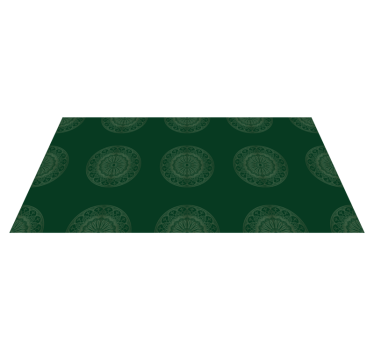 Grön mandala mönster matta - Tenstickers