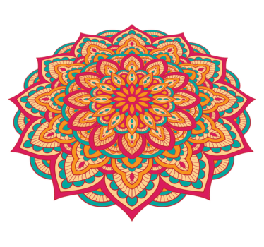 Färgglada mandalas mandala matta - Tenstickers