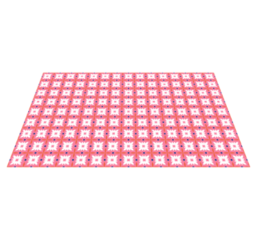 Blommiga färgglada kakel mosaik vinylgolv - Tenstickers