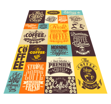 Kaffe design kök vinyl matta - Tenstickers