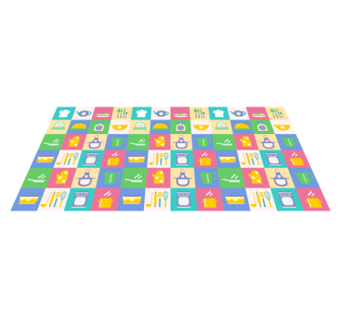 Köksutrustning köksgolv - Tenstickers