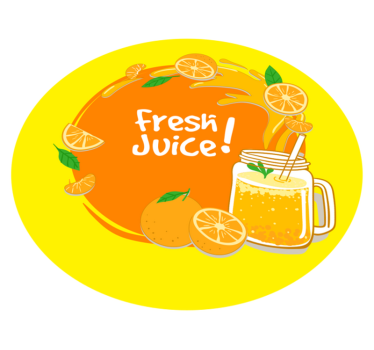 Färsk juice stänk Vinylmattor med fraser - Tenstickers