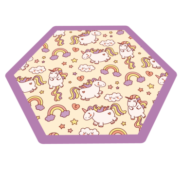Unicorn fantasy lekplats Vinylmatta Barn - Tenstickers