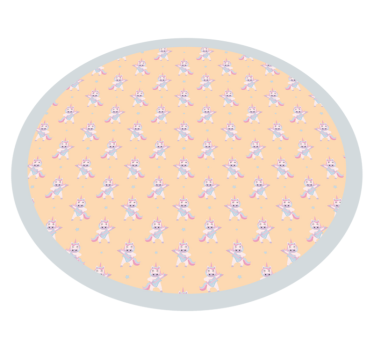 Kanin rundel Vinylmatta daghem - Tenstickers