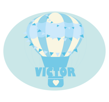 Anpassningsbar ballong Vinylmatta namn - Tenstickers