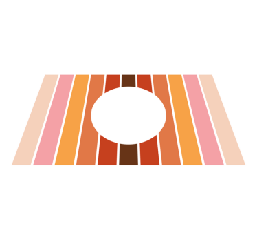 70-tals sun geometriska vinylmattor - Tenstickers