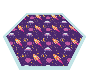 Yttre rymden doodles stjärnmatta - Tenstickers