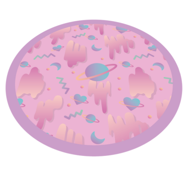 Godis i rymden barn vinyl matta - Tenstickers