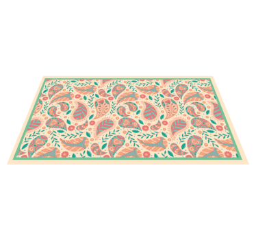 Paisley mönster fusion Vinylmatta Mandala - Tenstickers