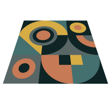 Geometriska former sammansättning Vinylmatta geometrisk - Tenstickers