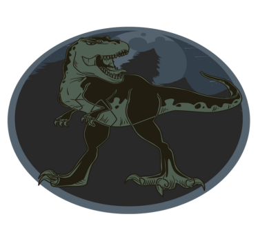 Den mörka vilda t-rex djurmattan - Tenstickers