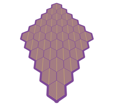 Geometriska lila hexagoner Vinylmatta geometrisk - Tenstickers
