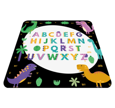 Dinosaurier med alfabetets alfabetmatta - Tenstickers
