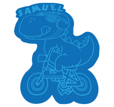 Anpassningsbar dino Vinylmatta namn - Tenstickers