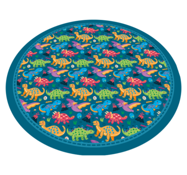 Dinosaurie cirkulära mönster Vinylmatta Barn - Tenstickers