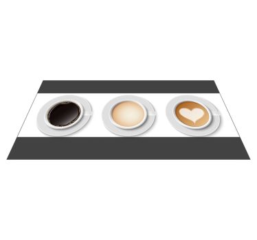 Kaffekoppar löpare Vinylmatta Kök - Tenstickers