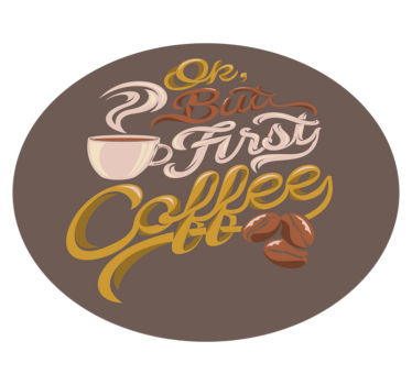 Typografi med kaffetema Vinylmattor med fraser - Tenstickers