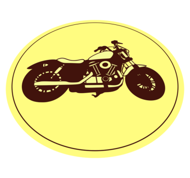 Snygg motorcykel retro matta - Tenstickers