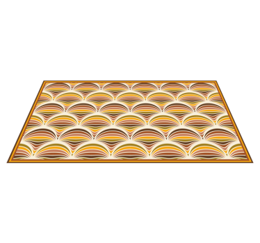 Retro virvelmönster Vinylmatta geometrisk - Tenstickers