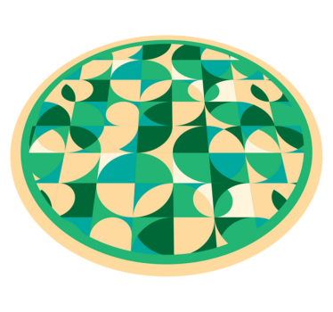 Cirkulära geometrier Vinylmatta geometrisk - Tenstickers