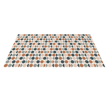 Retro prickar mönster Vinylmatta geometrisk - Tenstickers