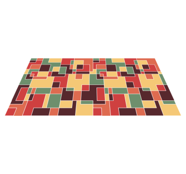 Geometriska rektanglar kakel matta - Tenstickers