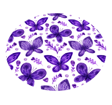 Lila fjärilar flyger barn vinyl matta - Tenstickers