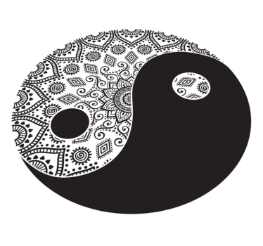 Mandala yin yang mandala matta - Tenstickers