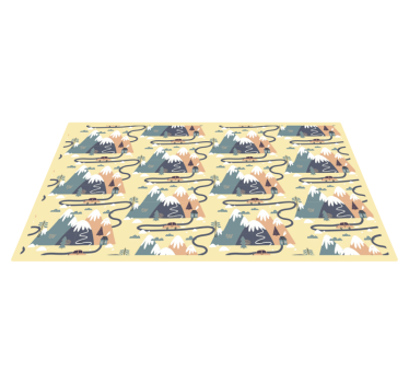 Nordiska mountain road barn vinyl matta - Tenstickers